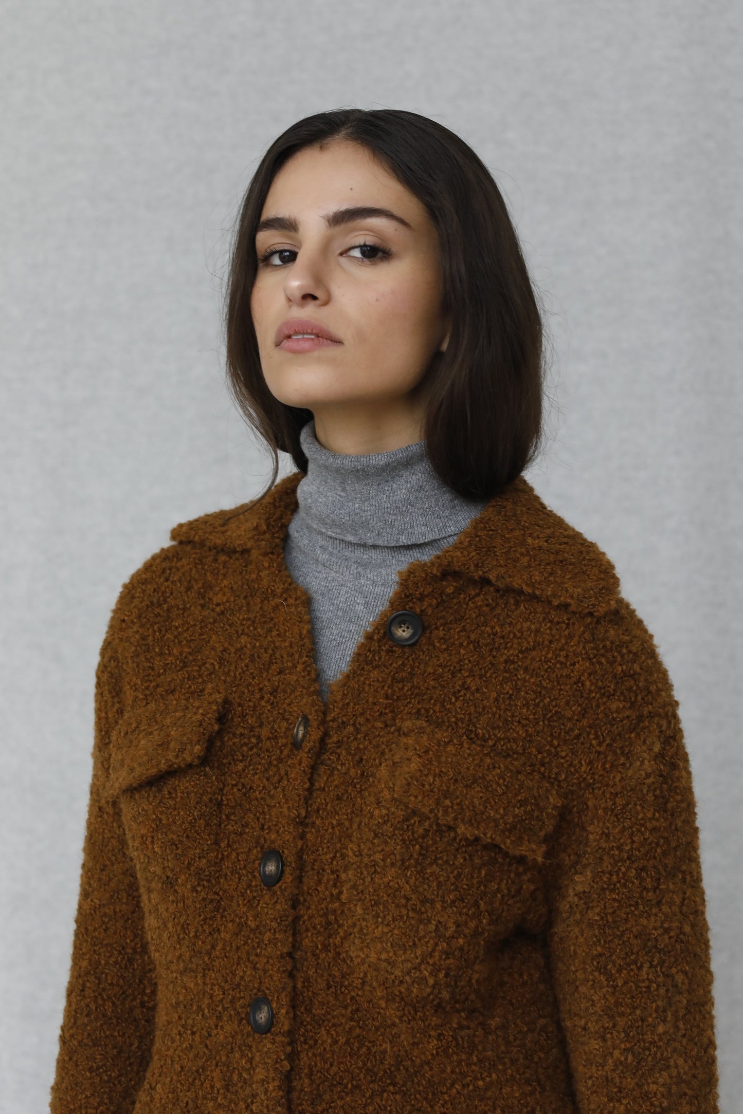 Bomber Boucle in Lana