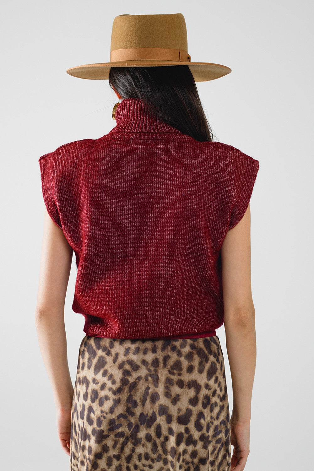 Cozy Turtleneck Sleeveless Sweater
