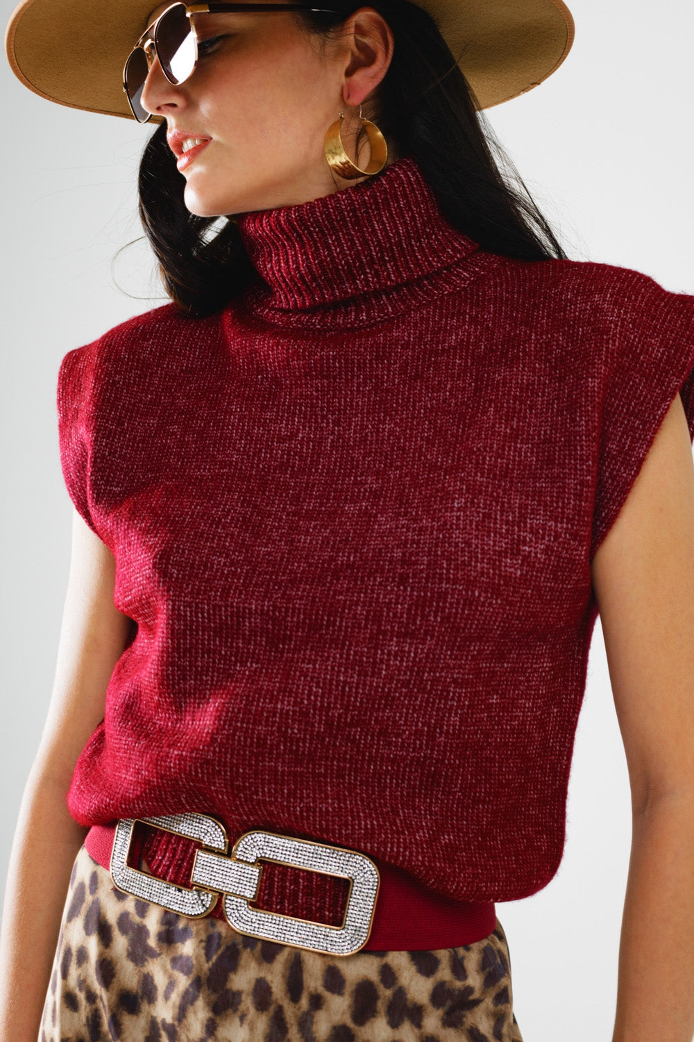 Cozy Turtleneck Sleeveless Sweater
