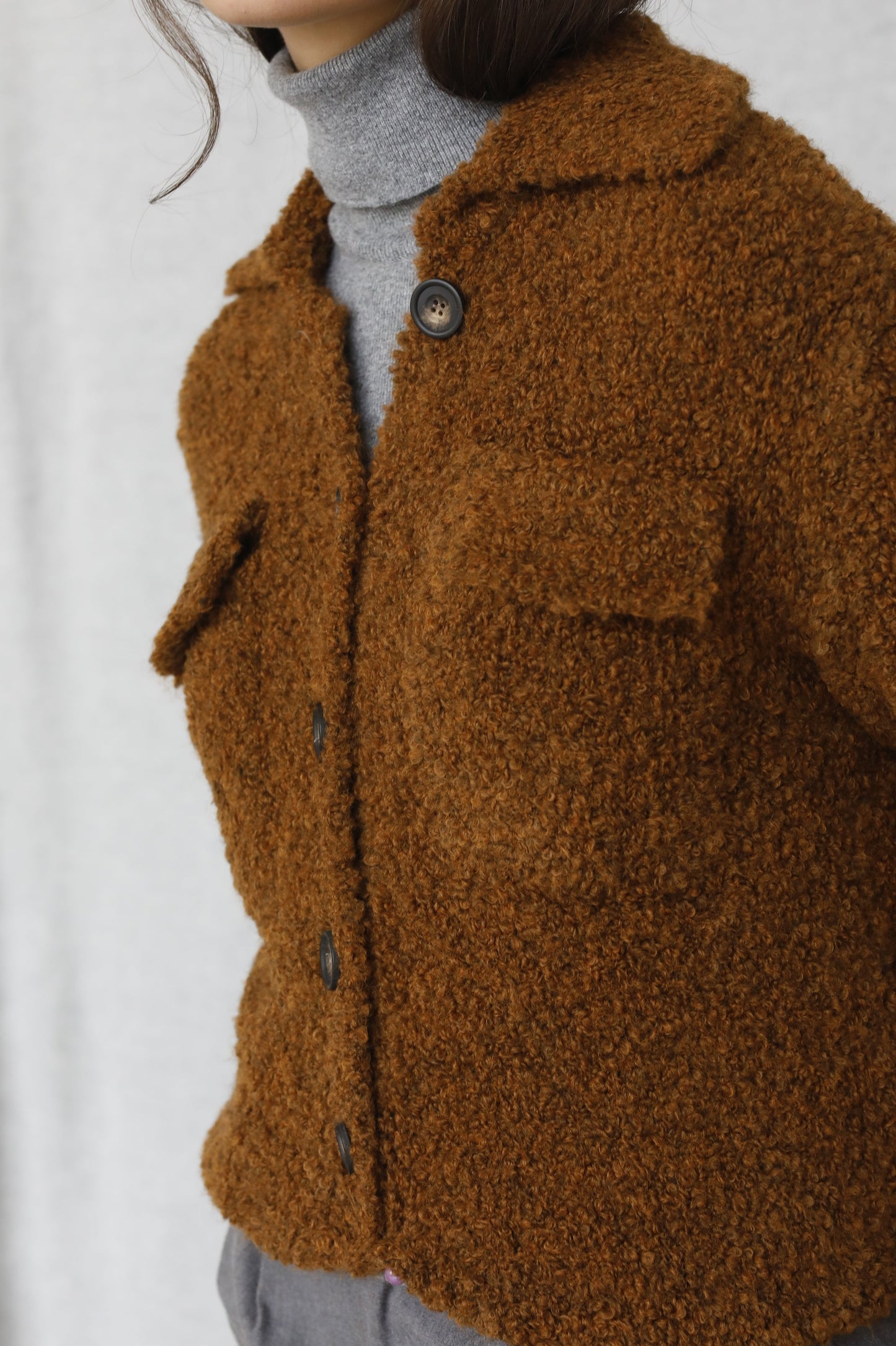 Bomber Boucle in Lana